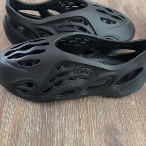 Black Slip-On Sandals